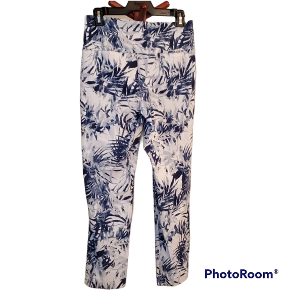 UP Techno Blue White Basic Slim Leg Blue Ankle Pant - Picture 5 of 9